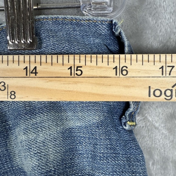 Guess Jeans Women's Size 31 Blue Distressed Bootcut Denim Pants - Picture 3 of 7